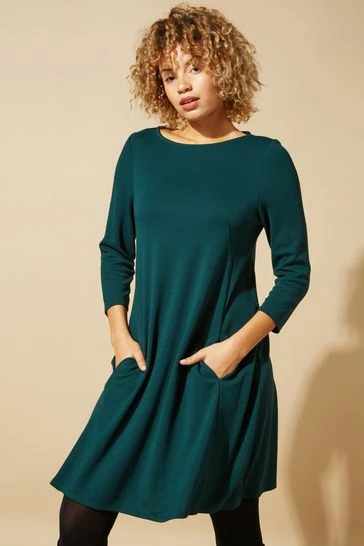 Roman Black A Line Pocket Detail Swing Dress 8 Roman Black A Line Pocket Detail Swing Dress - Image 6