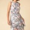 Roman Pink Floral Asymmetric Belted Midi Dress 2 Roman Pink Floral Asymmetric Belted Midi Dress -Roman Sales Shop unnamed file 1763