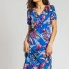 Roman Blue Tropical Print Frill Detail Dress -Roman Sales Shop unnamed file 1792