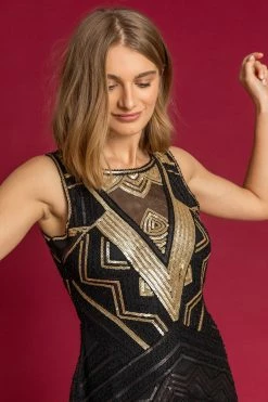 Roman Gold Sequin Fringe Hem Flapper Dress 10 Roman Gold Sequin Fringe Hem Flapper Dress -Roman Sales Shop unnamed file 1806