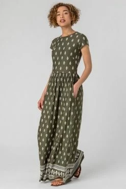 Roman Navy Paisley Border Print Maxi Dress -Roman Sales Shop unnamed file 181