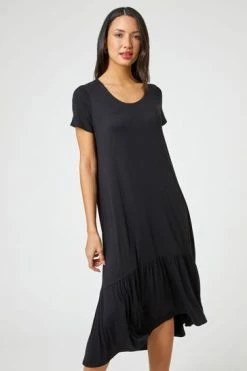 Roman Black Tiered Hem Jersey Midi Dress 11 Roman Black Tiered Hem Jersey Midi Dress -Roman Sales Shop unnamed file 1828