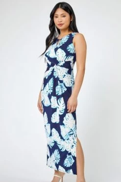 Roman Blue Petite Tropical Print Maxi Dress 11 Roman Blue Petite Tropical Print Maxi Dress -Roman Sales Shop unnamed file 1838