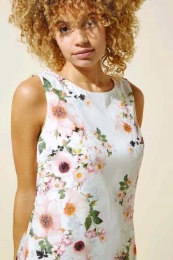 Roman Cream Floral Print Shift Dress 10 Roman Cream Floral Print Shift Dress -Roman Sales Shop unnamed file 1842