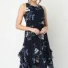 Roman Blue Floral Hanky Hem Ruffle Midi Dress -Roman Sales Shop unnamed file 1855