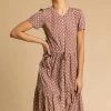 Roman Brown Spot Print Tiered Midi Shirt Dress 1 Roman Brown Spot Print Tiered Midi Shirt Dress -Roman Sales Shop unnamed file 1911