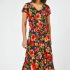Roman Black Floral Print Fit & Flare Maxi Dress -Roman Sales Shop unnamed file 1921