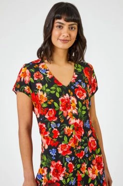 Roman Black Floral Print Fit & Flare Maxi Dress 11 Roman Black Floral Print Fit & Flare Maxi Dress -Roman Sales Shop unnamed file 1924