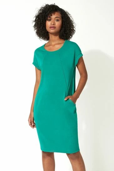 Roman Green Relaxed Fit Crepe Dress 7 Roman Green Relaxed Fit Crepe Dress - Image 5