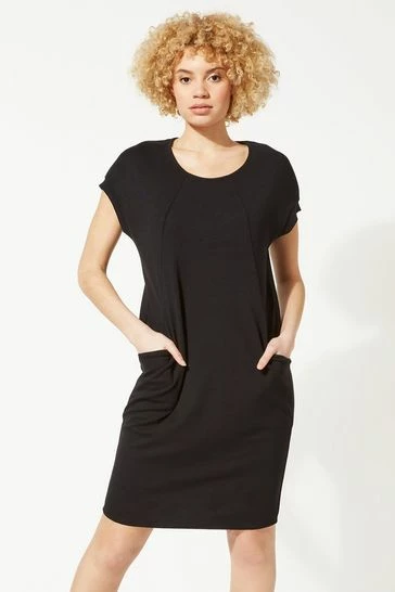 Roman Green Relaxed Fit Crepe Dress 8 Roman Green Relaxed Fit Crepe Dress - Image 6