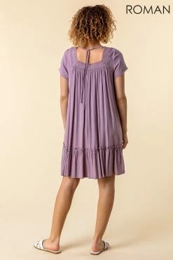 Roman Purple Frill Detail Smock Dress -Roman Sales Shop unnamed file 198