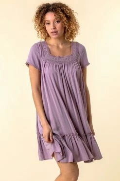 Roman Purple Frill Detail Smock Dress -Roman Sales Shop unnamed file 201