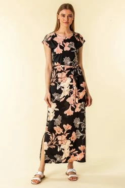 Roman Black Belted Floral Maxi Dress 10 Roman Black Belted Floral Maxi Dress -Roman Sales Shop unnamed file 2043