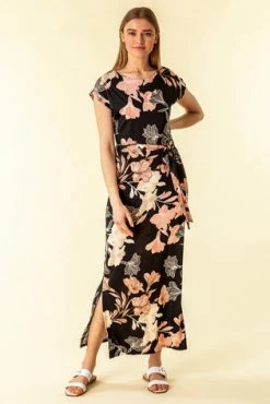 Roman Black Belted Floral Maxi Dress 11 Roman Black Belted Floral Maxi Dress -Roman Sales Shop unnamed file 2044