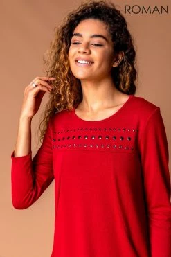 Roman Red Hotfix Pocket Detail Cocoon Dress 11 Roman Red Hotfix Pocket Detail Cocoon Dress -Roman Sales Shop unnamed file 2069