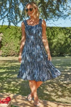 Roman Multi Printed Panel Fit And Flare Dress -Roman Sales Shop unnamed file 2073