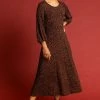 Roman Brown Ditsy Floral Print Midi Dress -Roman Sales Shop unnamed file 2077