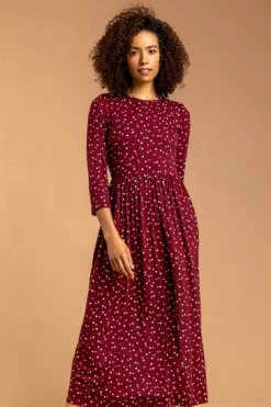 Roman Brown Ditsy Floral Print Midi Dress 15 Roman Brown Ditsy Floral Print Midi Dress -Roman Sales Shop unnamed file 2083