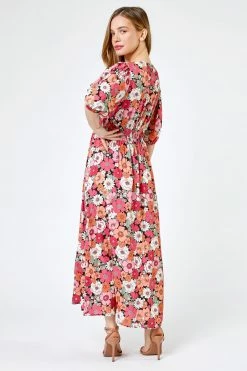 Roman Pink & Red Petite Retro Floral Print Midi Dress 8 Roman Pink & Red Petite Retro Floral Print Midi Dress -Roman Sales Shop unnamed file 2093