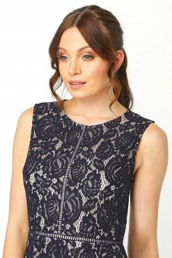 Roman Navy Skater Midi Dress -Roman Sales Shop unnamed file 21