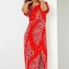 Roman Red Floral Print Empire Midi Dress 2 Roman Red Floral Print Empire Midi Dress -Roman Sales Shop unnamed file 2125