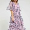 Roman Purple Petite Floral Print Tiered Dress 1 Roman Purple Petite Floral Print Tiered Dress -Roman Sales Shop unnamed file 2132