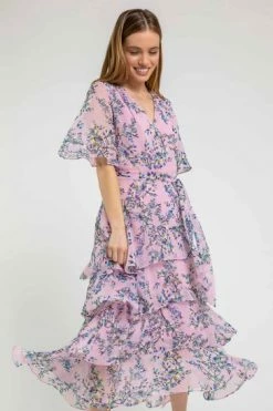 Roman Purple Petite Floral Print Tiered Dress 11 Roman Purple Petite Floral Print Tiered Dress -Roman Sales Shop unnamed file 2136