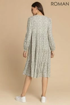 Roman Green Paisley Print Tiered Midi Dress 8 Roman Green Paisley Print Tiered Midi Dress -Roman Sales Shop unnamed file 2138