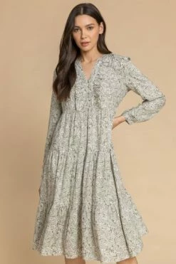 Roman Green Paisley Print Tiered Midi Dress 11 Roman Green Paisley Print Tiered Midi Dress -Roman Sales Shop unnamed file 2141