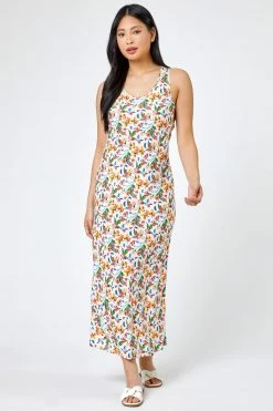 Roman White Multi Petite Floral Print Maxi Dress 9 Roman White Multi Petite Floral Print Maxi Dress -Roman Sales Shop unnamed file 2173
