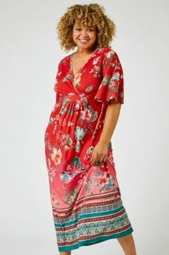 Roman Red Curve Floral Border Print Maxi Dress 11 Roman Red Curve Floral Border Print Maxi Dress -Roman Sales Shop unnamed file 2186