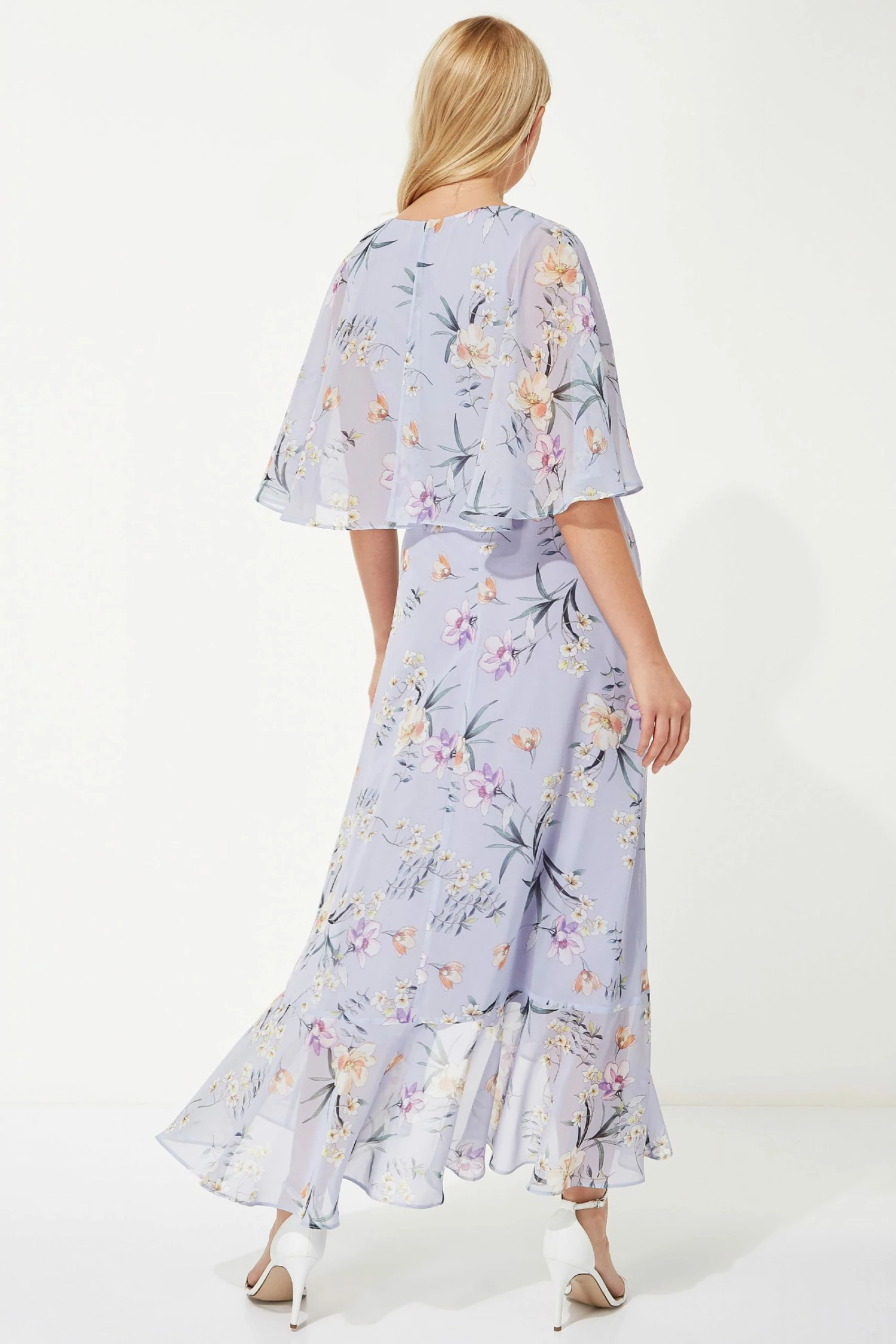 Roman Purple Chiffon Wrap Maxi Dress 4 Roman Purple Chiffon Wrap Maxi Dress - Image 2