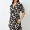 Roman Black & Cream Petite Tie Dye Print Shirt Dress 2 Roman Black & Cream Petite Tie Dye Print Shirt Dress -Roman Sales Shop unnamed file 2234