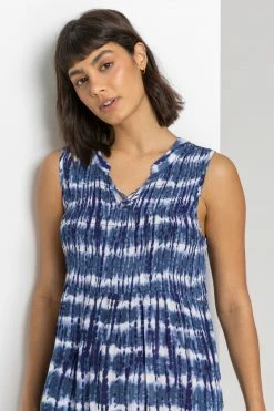 Roman Blue Tie Dye Print Crinkle Swing Dress 10 Roman Blue Tie Dye Print Crinkle Swing Dress -Roman Sales Shop unnamed file 2247