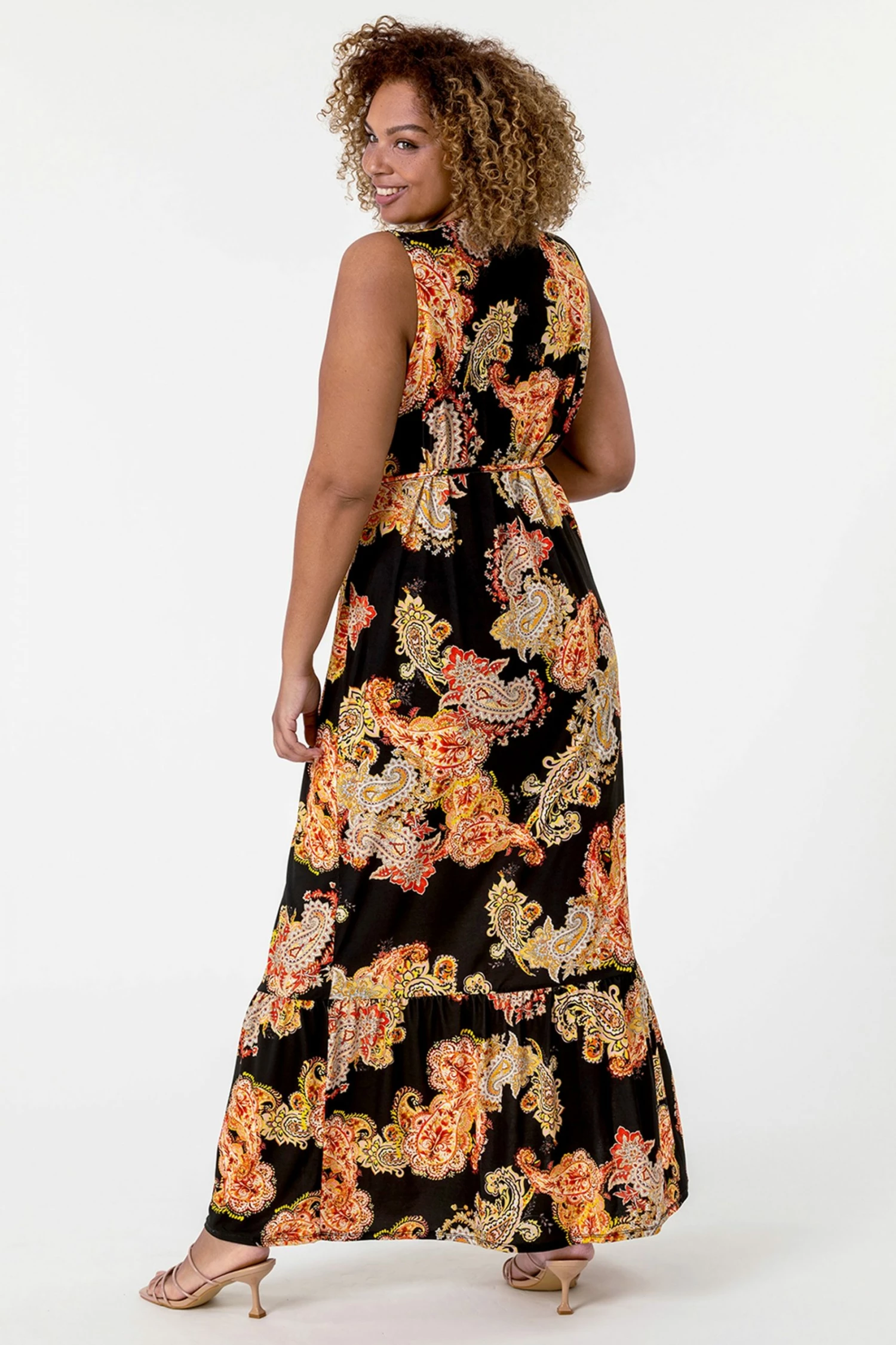 Roman Paisley Print Curve Maxi Dress 4 Roman Paisley Print Curve Maxi Dress - Image 2