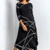 Roman Black Linear Print Hanky Hem Dress 2 Roman Black Linear Print Hanky Hem Dress -Roman Sales Shop unnamed file 2260