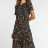 Roman Black Spot Print Side Split Dress 1 Roman Black Spot Print Side Split Dress -Roman Sales Shop unnamed file 2273