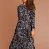 Roman Brown Snake Print Shoulder Frill Midi Dress 2 Roman Brown Snake Print Shoulder Frill Midi Dress -Roman Sales Shop unnamed file 2284