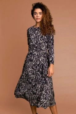 Roman Brown Snake Print Shoulder Frill Midi Dress 11 Roman Brown Snake Print Shoulder Frill Midi Dress -Roman Sales Shop unnamed file 2288