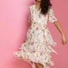 Roman White Floral Print Tiered Frill Midi Dress 2 Roman White Floral Print Tiered Frill Midi Dress -Roman Sales Shop unnamed file 230