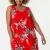 Roman Red Curve Floral Print Swing Dress 2 Roman Red Curve Floral Print Swing Dress -Roman Sales Shop unnamed file 2305