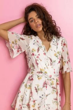 Roman White Floral Print Tiered Frill Midi Dress 14 Roman White Floral Print Tiered Frill Midi Dress -Roman Sales Shop unnamed file 234