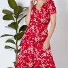 Roman Red Floral Print Tiered Midi Dress 1 Roman Red Floral Print Tiered Midi Dress -Roman Sales Shop unnamed file 2355