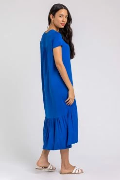 Roman Blue Tiered Hem Jersey Midi Dress -Roman Sales Shop unnamed file 2368
