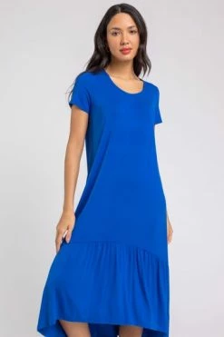 Roman Blue Tiered Hem Jersey Midi Dress -Roman Sales Shop unnamed file 2370