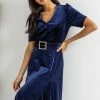 Roman Blue Velvet Buckled Belt Midi Dress 2 Roman Blue Velvet Buckled Belt Midi Dress -Roman Sales Shop unnamed file 2438