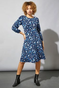 Roman Blue Animal Print Tea Dress 8 Roman Blue Animal Print Tea Dress -Roman Sales Shop unnamed file 2451