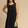 Roman Black Crochet Yoke A-Line Jersey Dress 1 Roman Black Crochet Yoke A-Line Jersey Dress -Roman Sales Shop unnamed file 2455