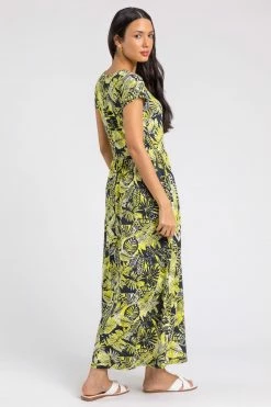 Roman Yellow Tropical Print Jersey Maxi Dress 8 Roman Yellow Tropical Print Jersey Maxi Dress -Roman Sales Shop unnamed file 2461
