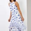 Roman White Multi Spot Print Frill Hem Midi Dress 1 Roman White Multi Spot Print Frill Hem Midi Dress -Roman Sales Shop unnamed file 2470